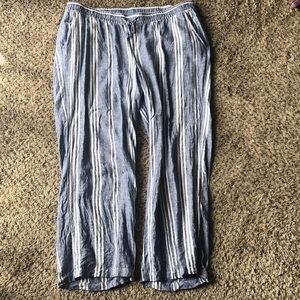 Wide leg linen pants